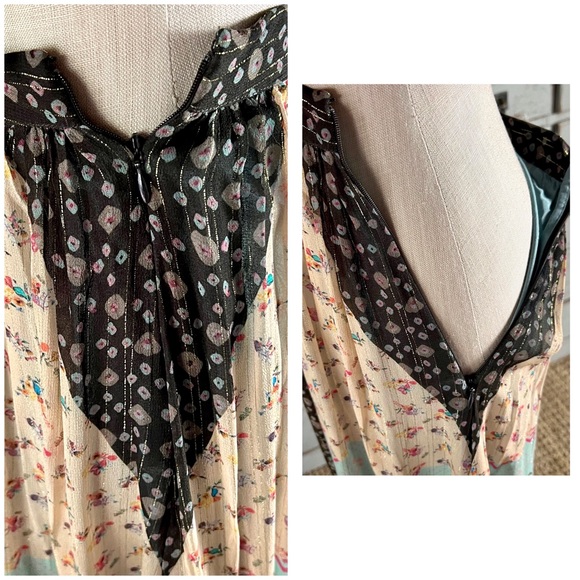 Anthropologie Verb by Pallavi Singhee Margot Patchwork Shimmer Maxi Skir… - Picture 14 of 16